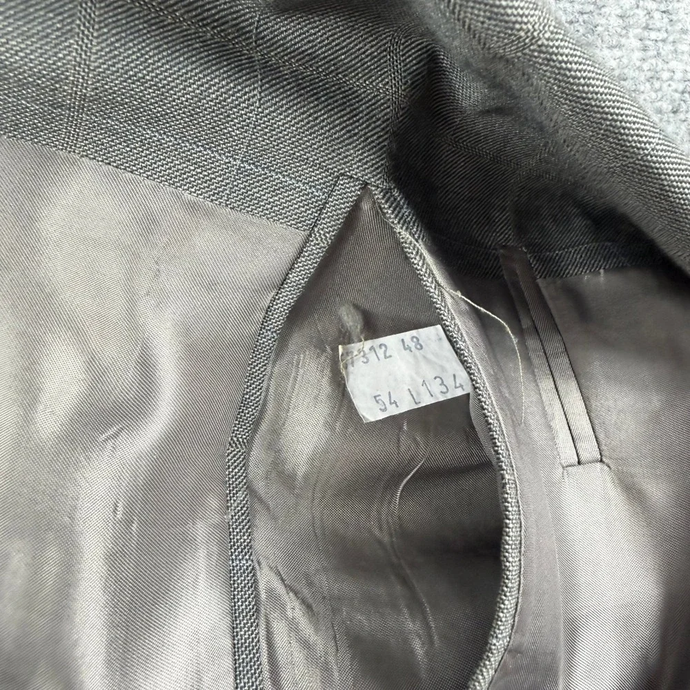 Hart Schaffner Marx Blazer Mens 48 Grey Plaid Nordstrom Two Button Suit Jacket